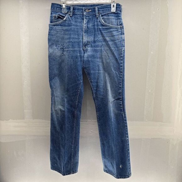 Vintage 1970s Lee Riders Denim Jeans 31x28 Talon 42 Zipper Cowboy Straight B4 - Picture 1 of 12